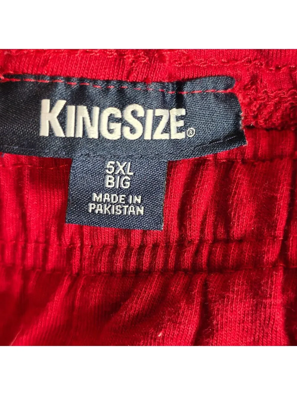 KINGSIZE King Size Mens Big Tall Pants 5X 5XL Pull On Red POckets Lounge Stretch
